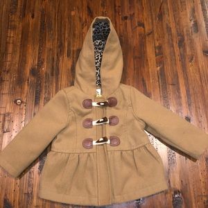 Camel Colored Toggle Closure Winter Coat